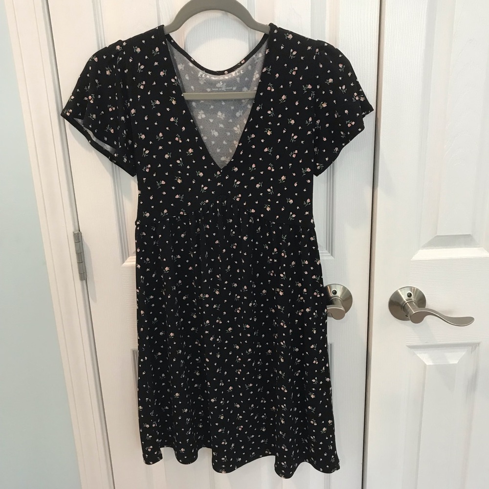 floral v neck babydoll dress aeropostale